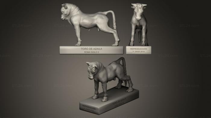 Статуэтки животных (Торо де Азаила, STKJ_0120) 3D модель для ЧПУ станка